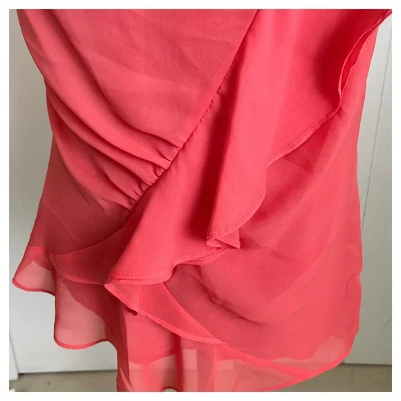 RAFAELLA SHEER RUFFLED TOP SIZE S - Picture 3 of 5